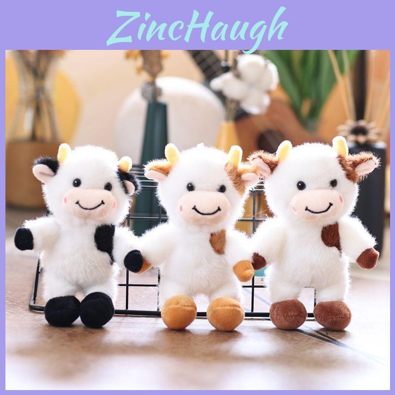 Portachiavi Peluche Mucca Piccola Carina Con Imbottitura in Cotone PP Per Bambini e Adulti