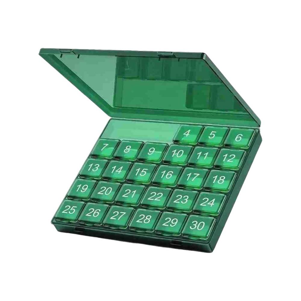 Plastic Portable Storage Box Squeeze-to-Open Daily Medcine Container for Travel Style 3