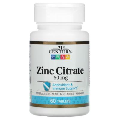 Zinc Citrate, 50 Mg, 60 Tablets