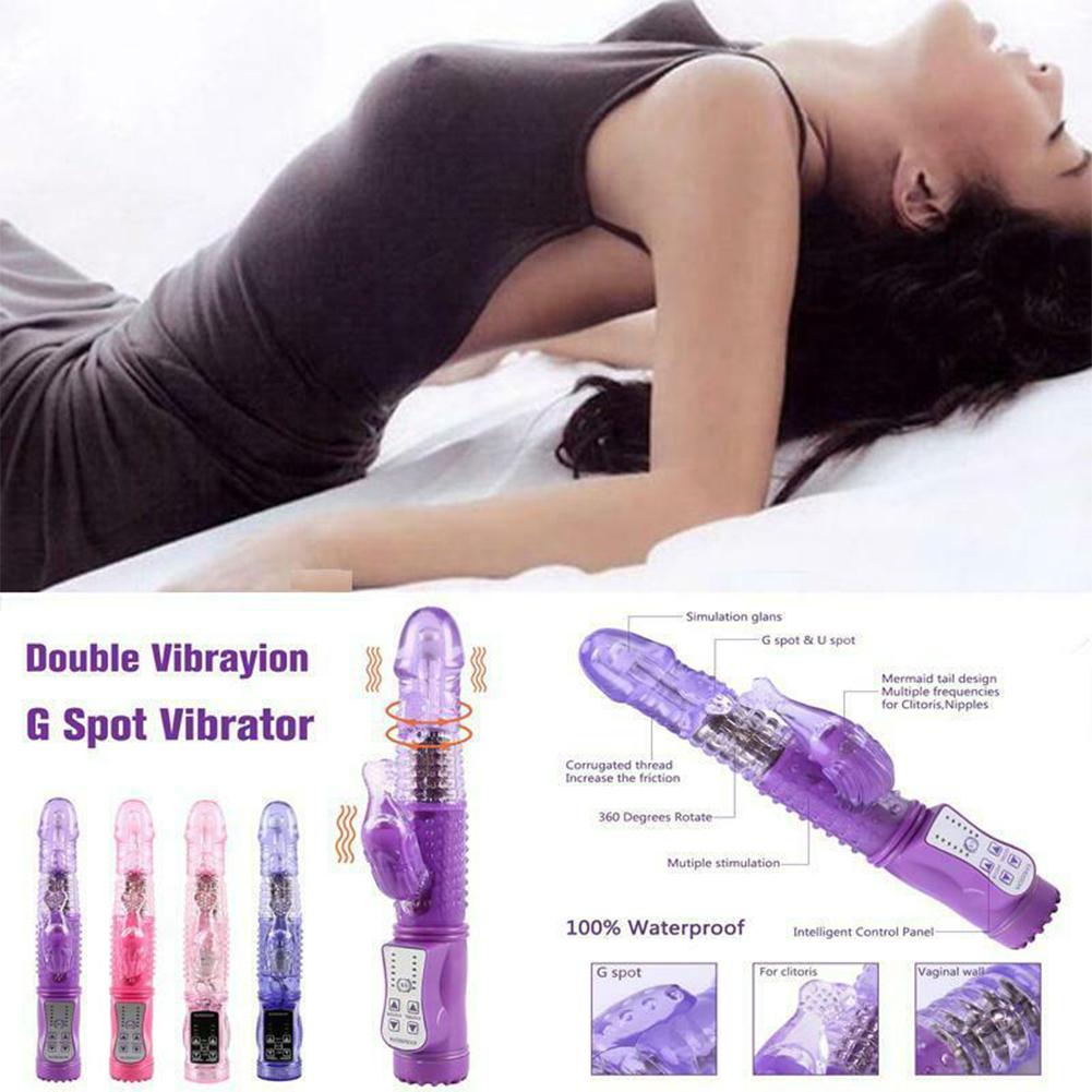 Rabbit Sex Tool Vibrating Retractable Vibrator for Women Rotation Dildo G Spot Sex Toy