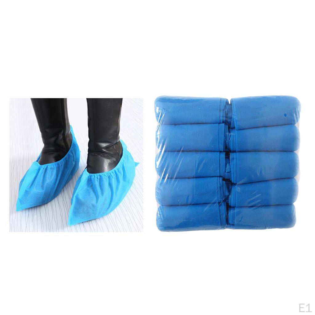 10 Pieces Shoe Covers Disposable Hygienic Boot Cover for Construction, Workplace, Indoor Carpet