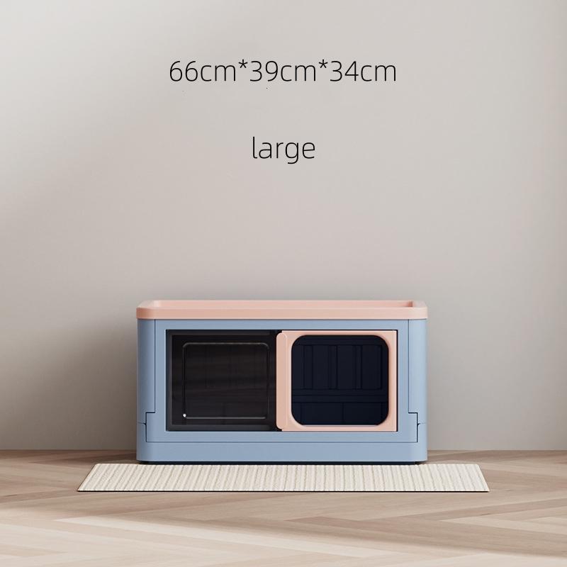 

Cat House Indoor Drawer Type Folding Cat Litter Box Fully Enclosed Anti-splash Pet Toilet Folding Cat Litter Box