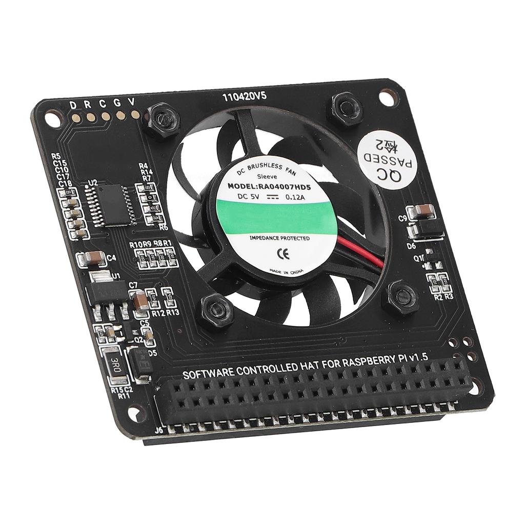 Cooling Fan Module with Power Switch Adjustable Speed for Raspberry Pi 4B 3B+ 3B