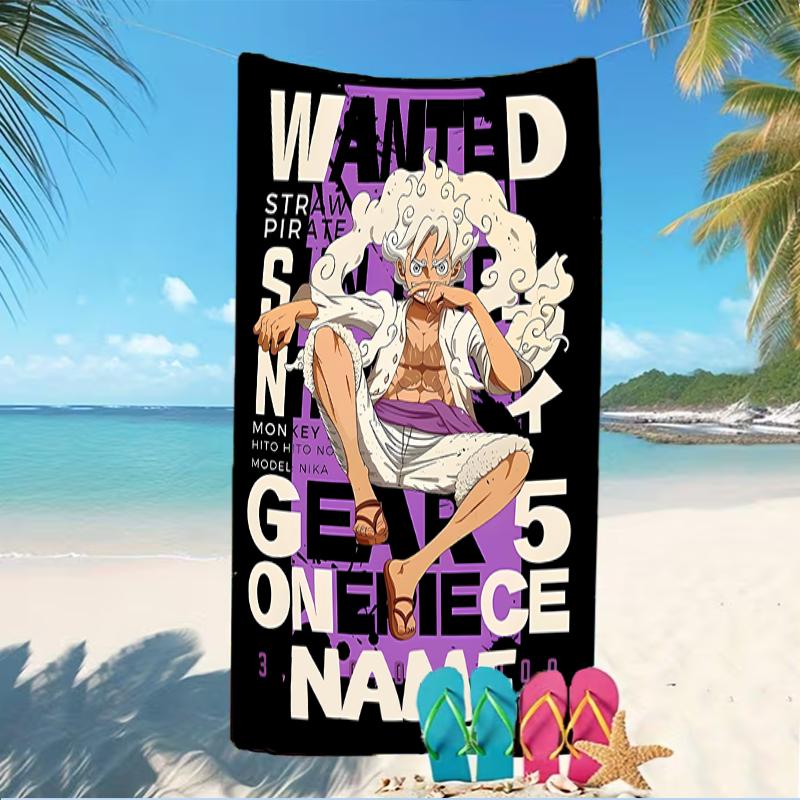 Customizable personalized beach towels Monkey D. Luffy themed designs.Suitable for the beach, yoga, sports;ideal as beach accessories