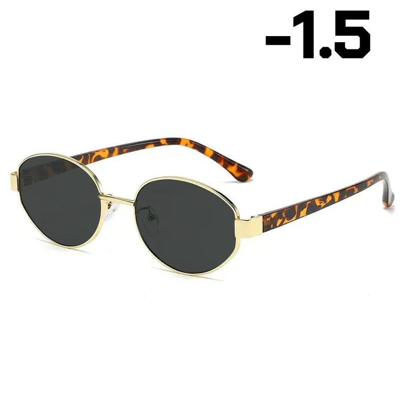 New Metal Frame Myopia Sunglasses Frames Women Men Retro Ovel Frame Outdoor UV400 Near Sight Eyeglasses Frames Sunshade Goggles