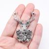1pcs 51x38mm 2 Colors Antique Silver Color Antique Bronze Color Deer Antlers Charms Handmade Jewelry Making Accessories