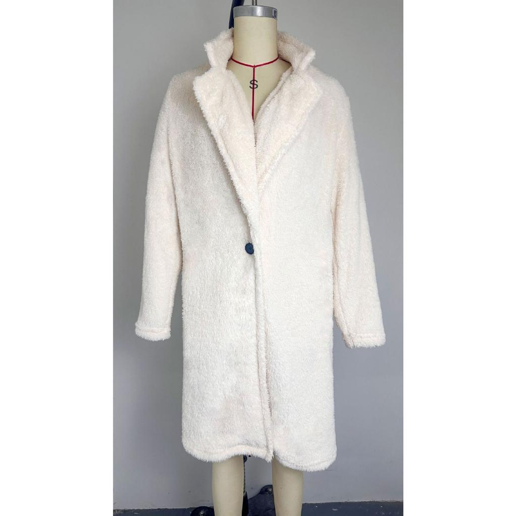 Dámské oblečení, Plyšové, S dlouhým rukávem, S límcem, Ležérní bunda, Top