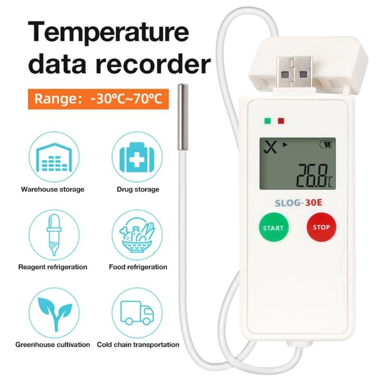 Small USB Suitable Environment Data Recorders Featuring 30 Day Memory Storage Easy To Use For Warehouse Monitoring