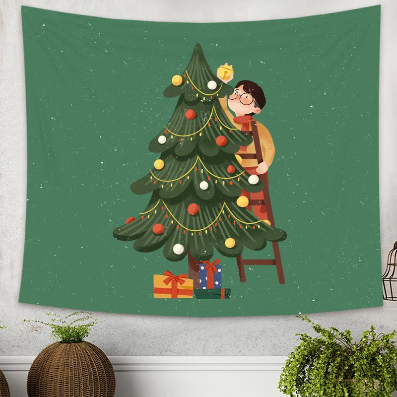 Christmas Tree Decoration Tapestry Wall Hanging Boho Hippie Cloth Fabric Large Tapestry Aesthetic Decorative Home Room Decor
