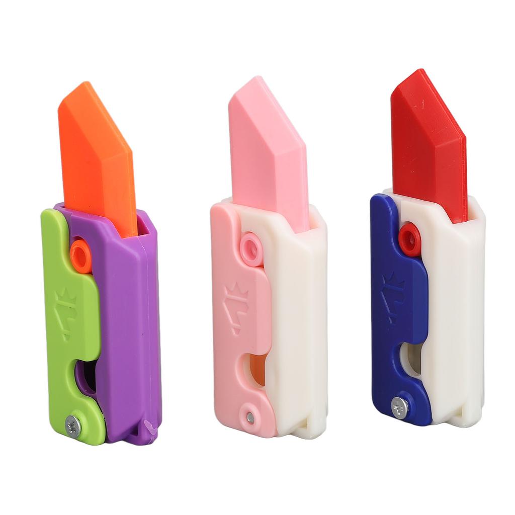3pcs 3D Printed Sensory Knife Toy Anxiety Stress Relief Miniature 3D Printing Knife Toy for Home