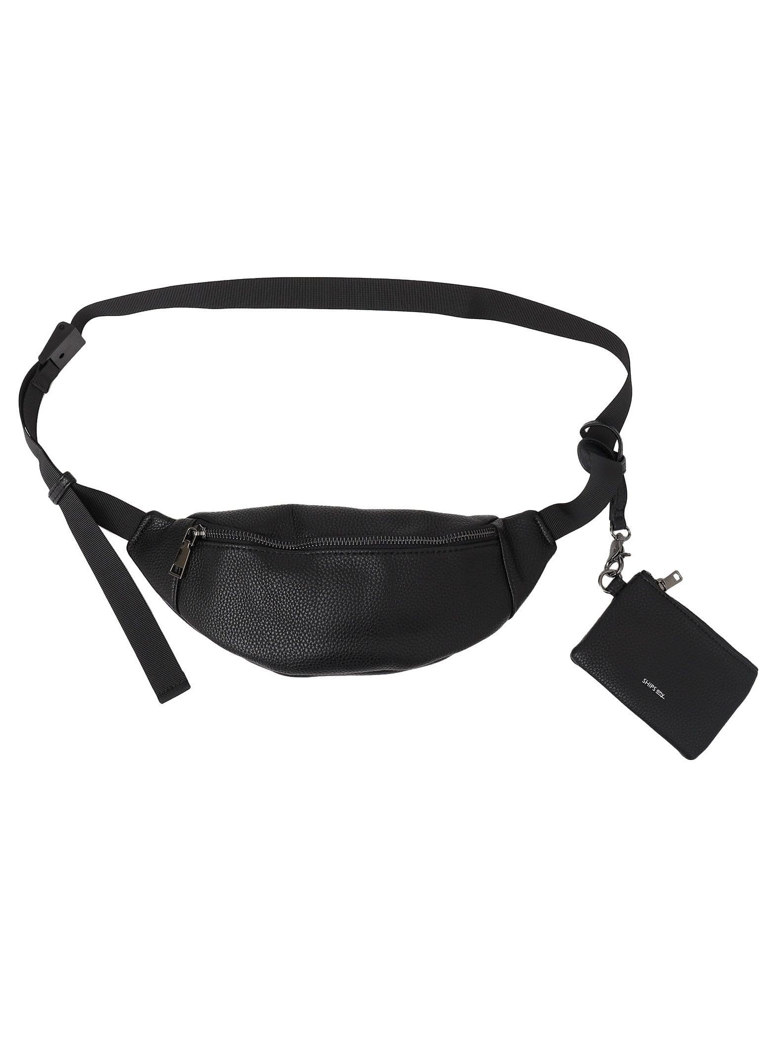 

SHIPS any Split Leather Body Bag with Card Case, Men s, 2025 Spring/Summer Collection, 718400009, Black, One Size