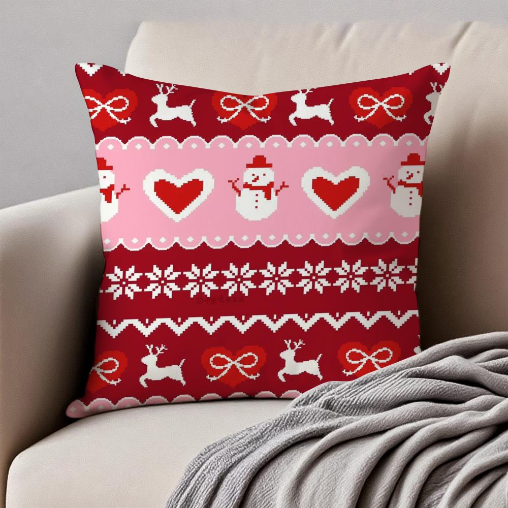 Weihnachtsstimmung Kissenbezug Kissenhülle Milbenschutz Unsichtbarer Reißverschluss Kurzer Plüsch Sofakissen