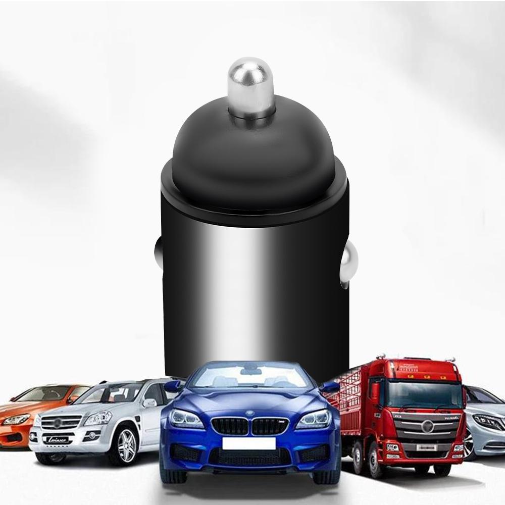 12V-24V Mini Car Charger Pull Ring Fast Charging USB C Car Phone Charger Adapter for IPhone Xiaomi Samsung Huawei
