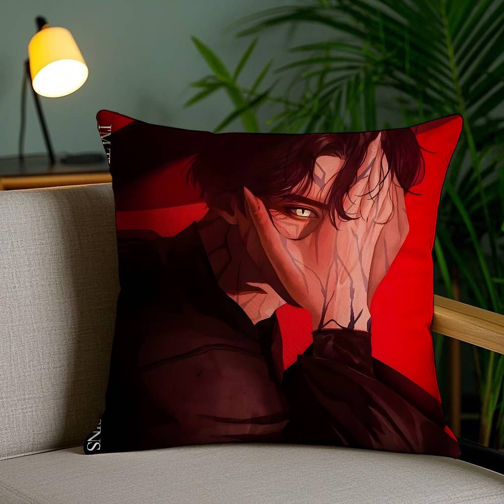 Saja Boys-S K-Pop Demon Hunters-H Anime Movie Pillow Case Anti-Dustmite Pillowcase Invisible Zipper Silky Short Plush Sofa