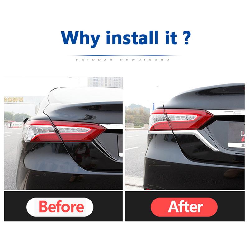 For Toyota Camry 70 XV70 2018    2022 2023 Hybrid Car Rear Tail Light Frame Taillight EyebrowTrim Cover Accessories