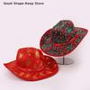 Red Christmas Cowboy Hat Santa Claus Decoration Holiday Party Props Wide Brim Cowgirl Hat Jazz Hat Cowboy Hat