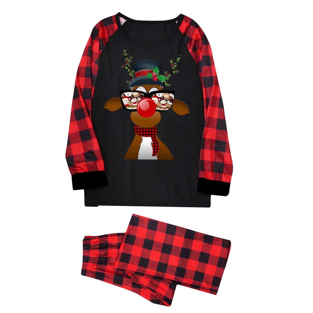 Family Christmas Plaid Pajama Set: Long-Sleeve T-Shirt & Pants