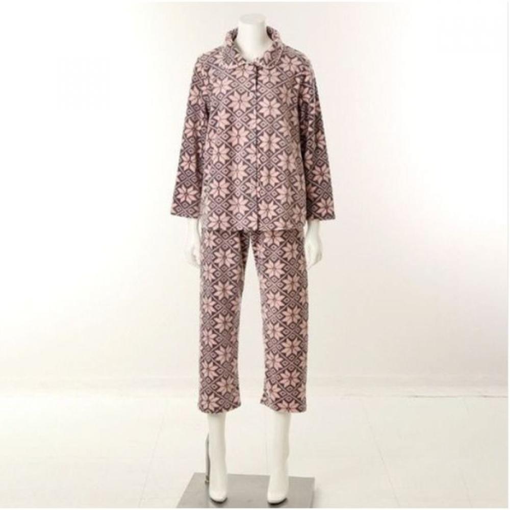 VenuS Cozy Lightweight Polar Fleece Nordic Print Women S Pajama Vpa4557w Pink/100
