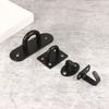 4Pcs Black Stainless Steel Top Hook Wall Bag Ceiling Fan Lamp Roof Fan U-Shaped Hooks