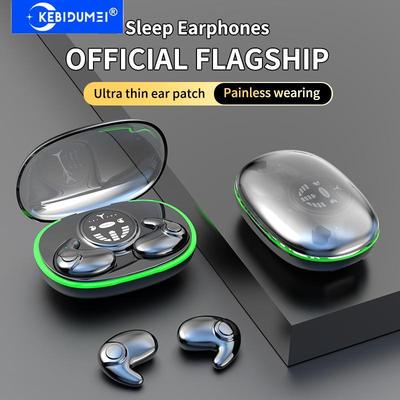 Unsichtbare Schlaf-Ohrhörer, kabellose Bluetooth 5.3-Ohrhörer, wasserdichte Kopfhörer mit Rauschunterdrückung, TWS Touch Control Headsets mit Mikrofon