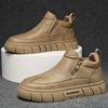 Men's Ankle Boots Autumn Fashion Versatile Casual Shoes Tooling Boots Comfortable Outdoor Male Sports Walking Shoes with Zippers