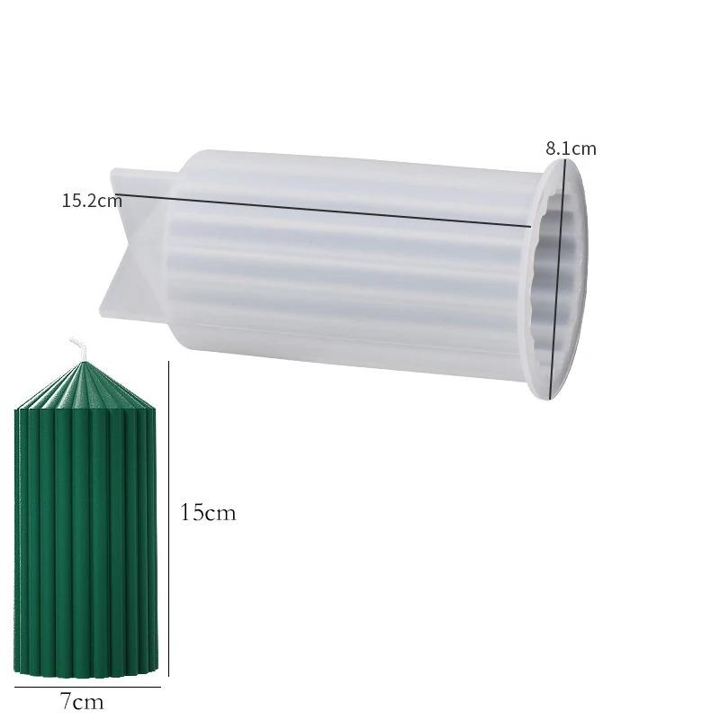 Simply Style Cylindrical Candle Silicone Mold DIY Aromath Candles Soap Making Resin Mold 3D Plaster Craft Home Decor Supplies