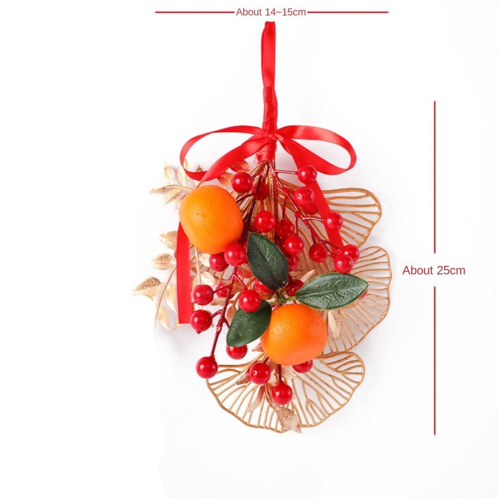 Facai Red Fruits Lucky Charm Gold&red Drop Ornaments Creative Hanging Pendent  Gift