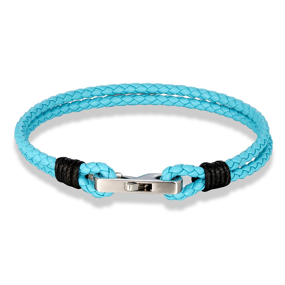 3MM Genuine Leather 316L Square Buckle Bracelet for Men Mature Stable Elegant Design Personalized Perfect Gift for Men