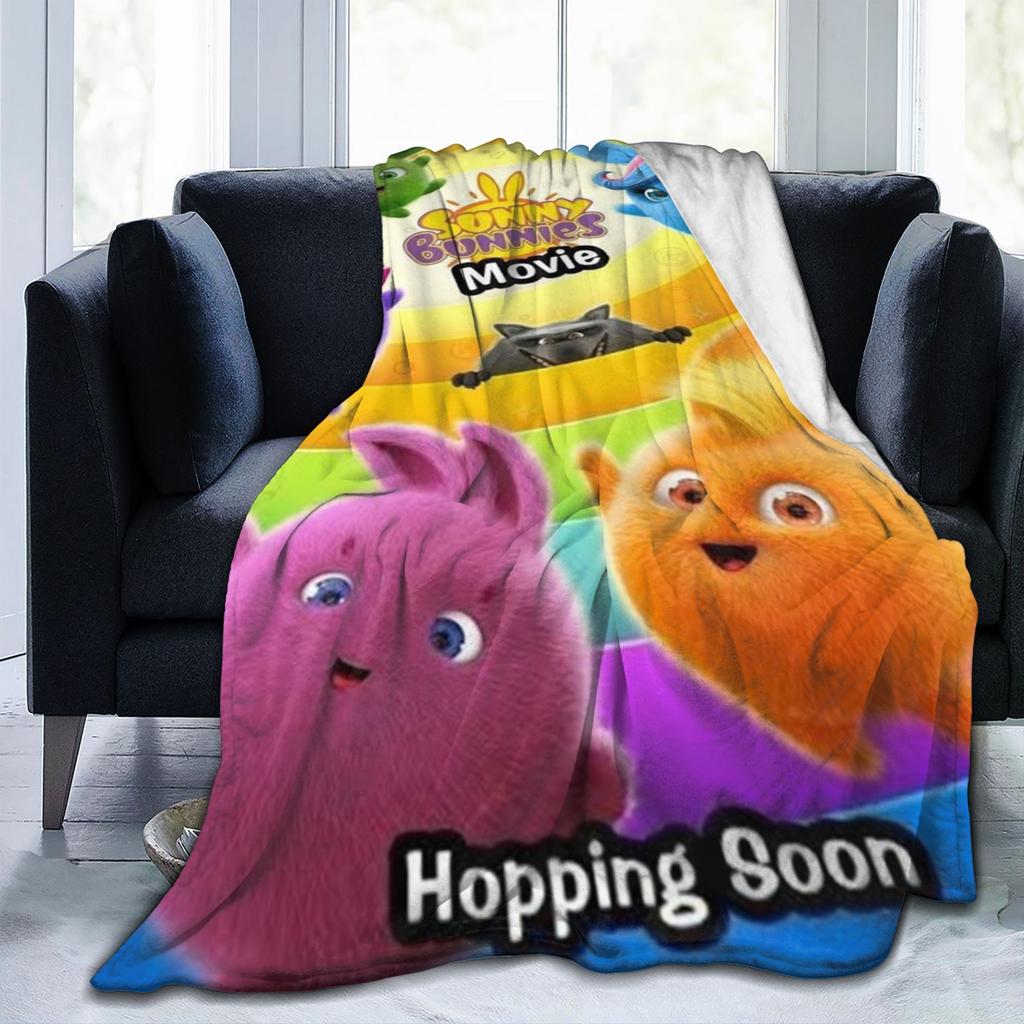 Útulná Slunečná Králíčci Kreslenádeka Měkká Pro Děti Čas na Film Pohodlná Celoroční Roztomilý Dárek