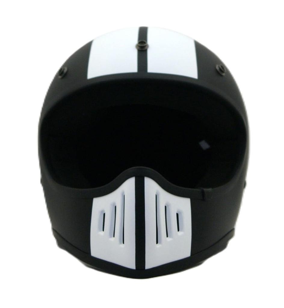 SUNUP COBRA Full Face Motorcycle Size L Matte Black SM-002 Helmet, (59-60cm),