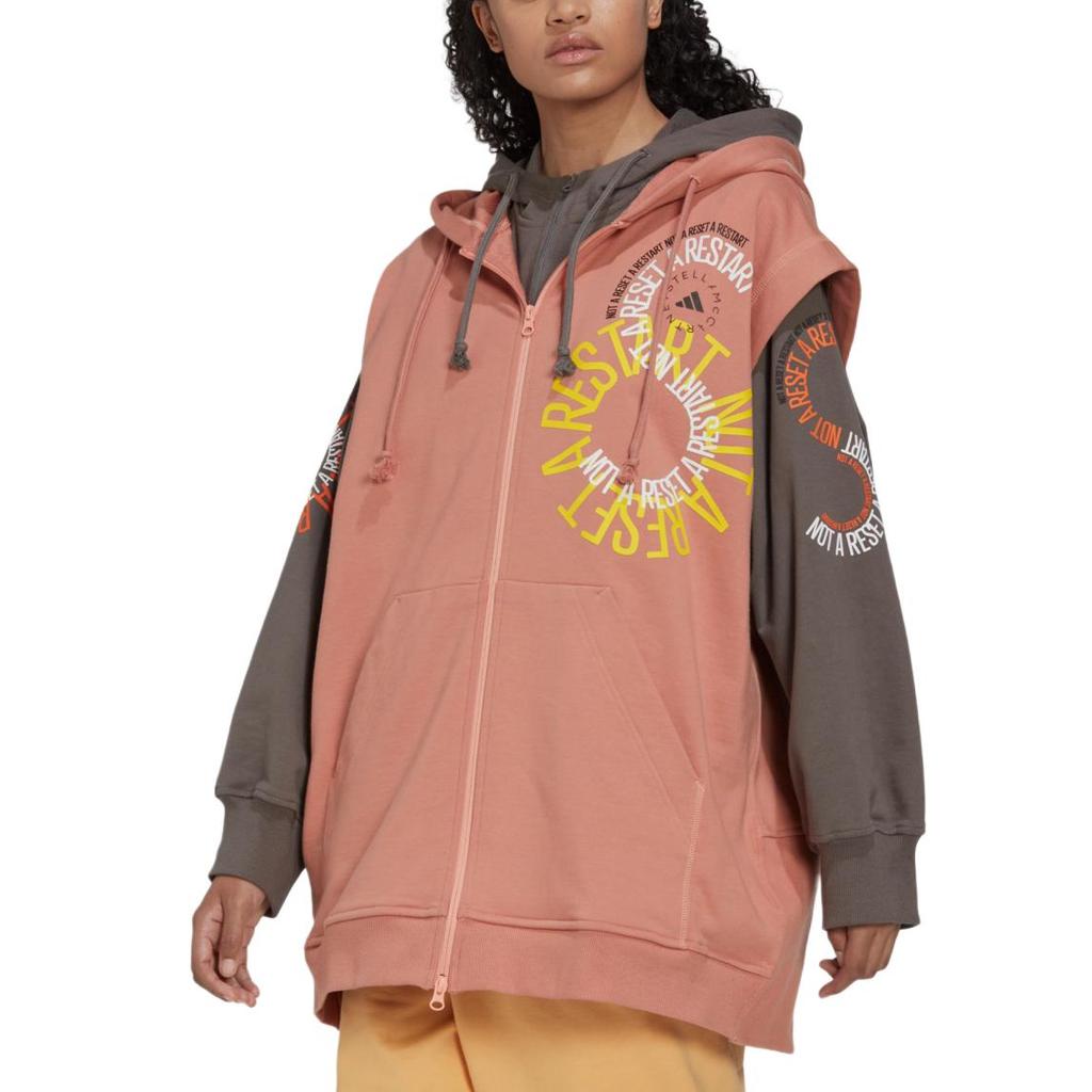 Adidas Sweatshirts Unisex Pink Hooded Moderate Cardigan IB5903