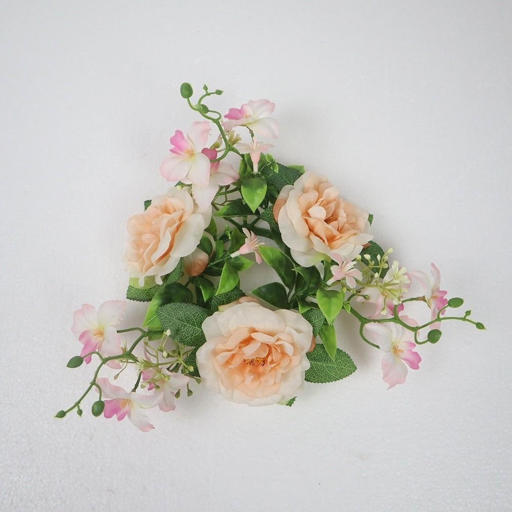 Mini Candlestick Wreath Silk Candle Ring New Rhododendron Wreath  Christmas Ornament