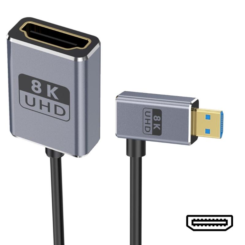 2.1 version 8K60hz Cable Microed to Standard 48Gbps Fast Speed Dynamic Support 4K120Hz Coaxial Design Flexible Cord