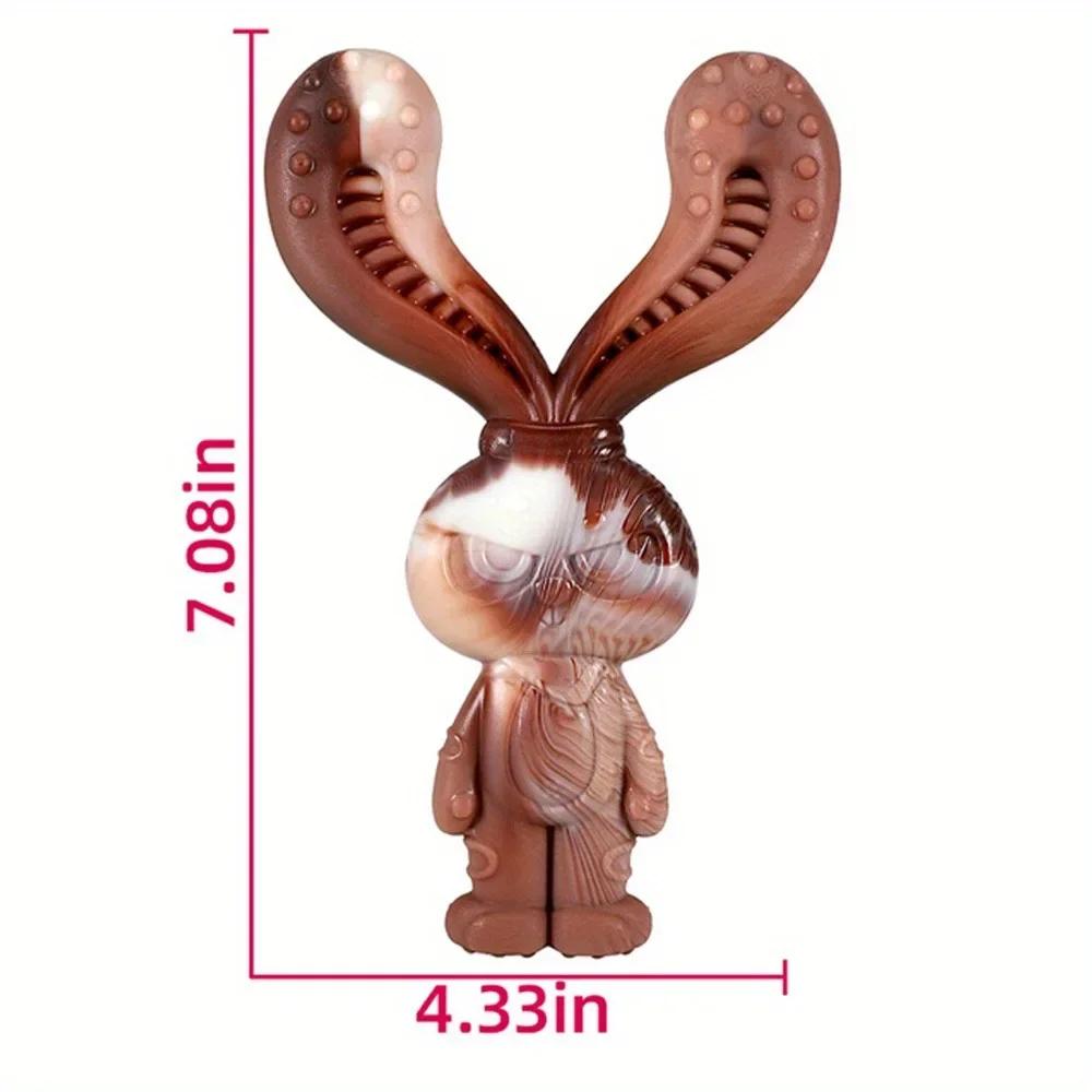 

Extra Tough Beef Flavor Nylon Dog Chew Toy Rabbit Shape Indestructible Chew Toy For Medium Large Dogs Strong Chewers 30-120lb XS