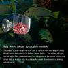 Fischfütterungsbecher Rote Wurm Fütterung Aquarium Futterkegel-Becher mit Saugnapf Aquarium Fütterungsbecher Fütterungsbecher