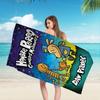 Cartoon Dog Man Microfiber Blanket Quick Drying Beach Towels Oversized Printing Super Absorbent Pool Towel Blanket
