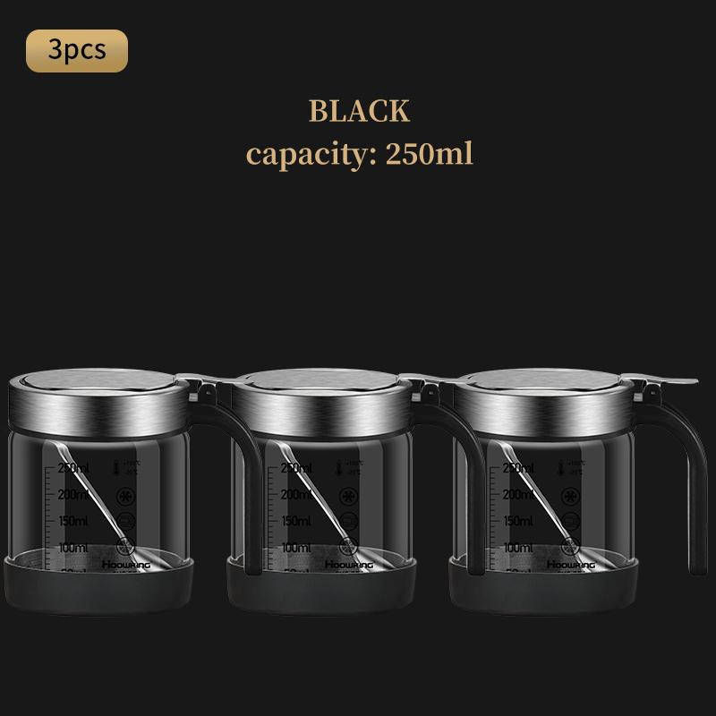 1pc Spices Glass Seasoning Jar with Spoon Sugar Bowl Salt Shaker Seasoning Container Kitchen Supplies Storage Set Spice Boxes