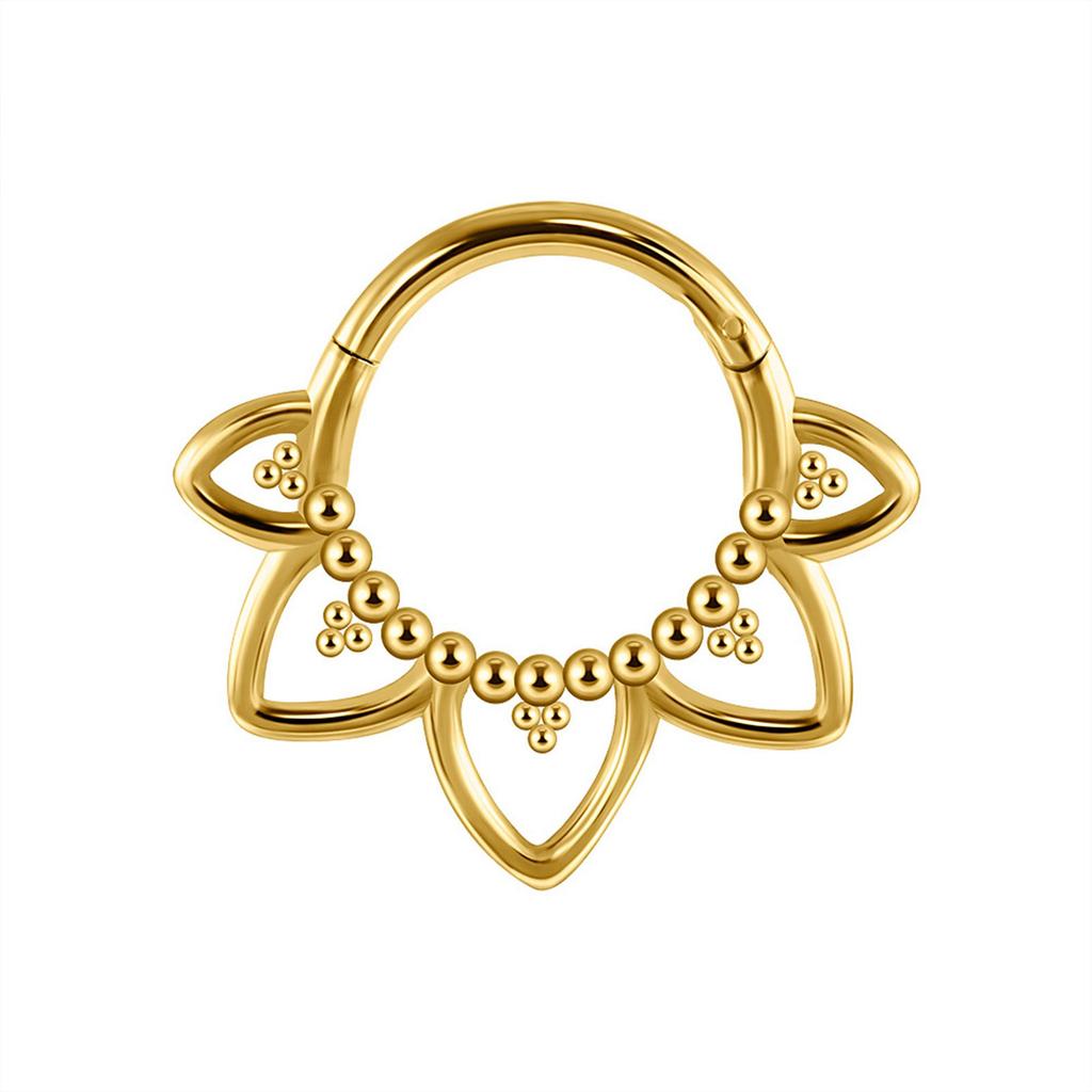 Crystal Nose Piercing Septum Ring Stainless Steel Accessory for Ear Helix Cartilage Fashionable Body Accessories