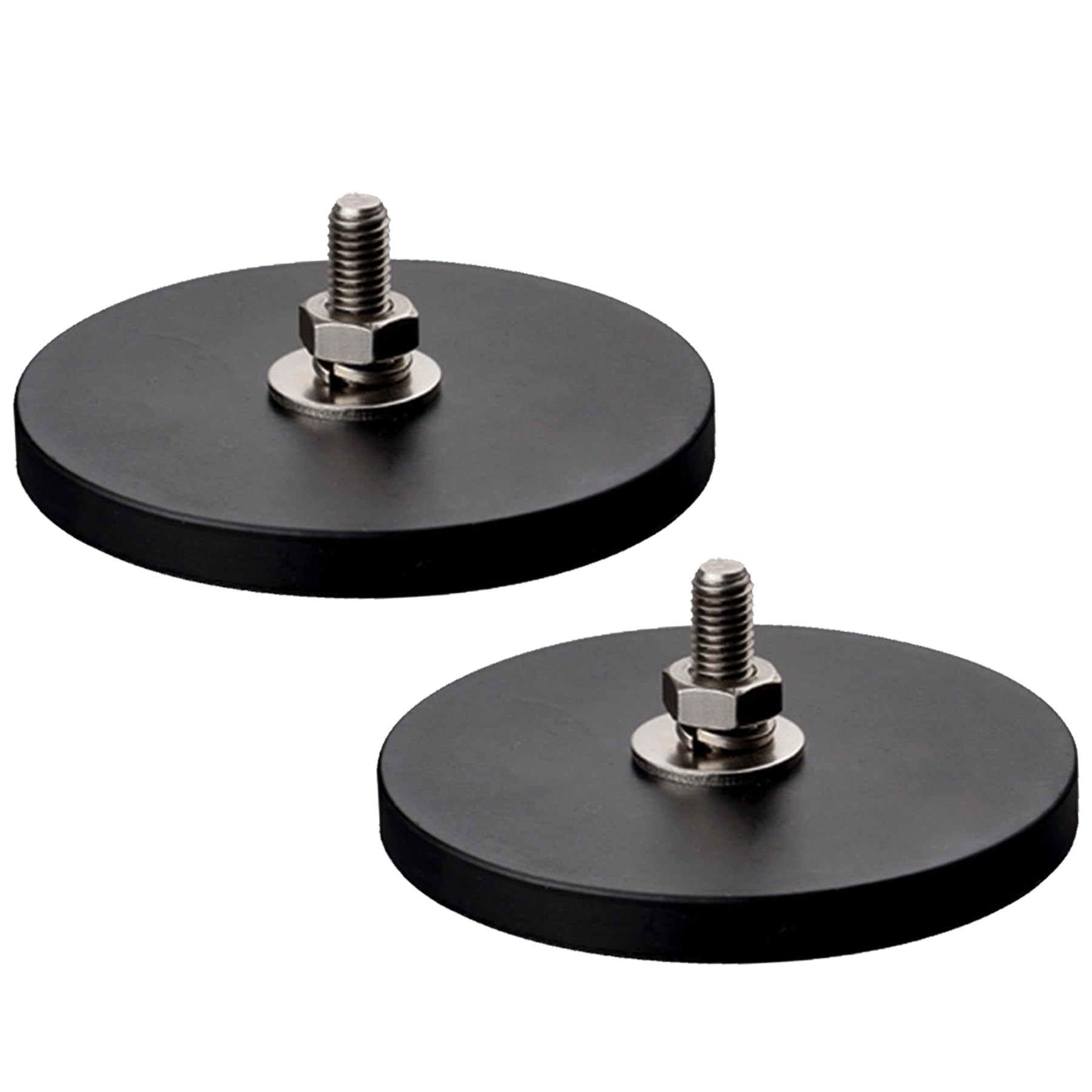 

MUTUACTOR Neodymium Rubber Coated 100 Strong Rubber Rare Earth M8 Male 2 Mounting Magnets for Vehicle LED and Antennas Magnets, lbs, Magnets, Thread, чорний