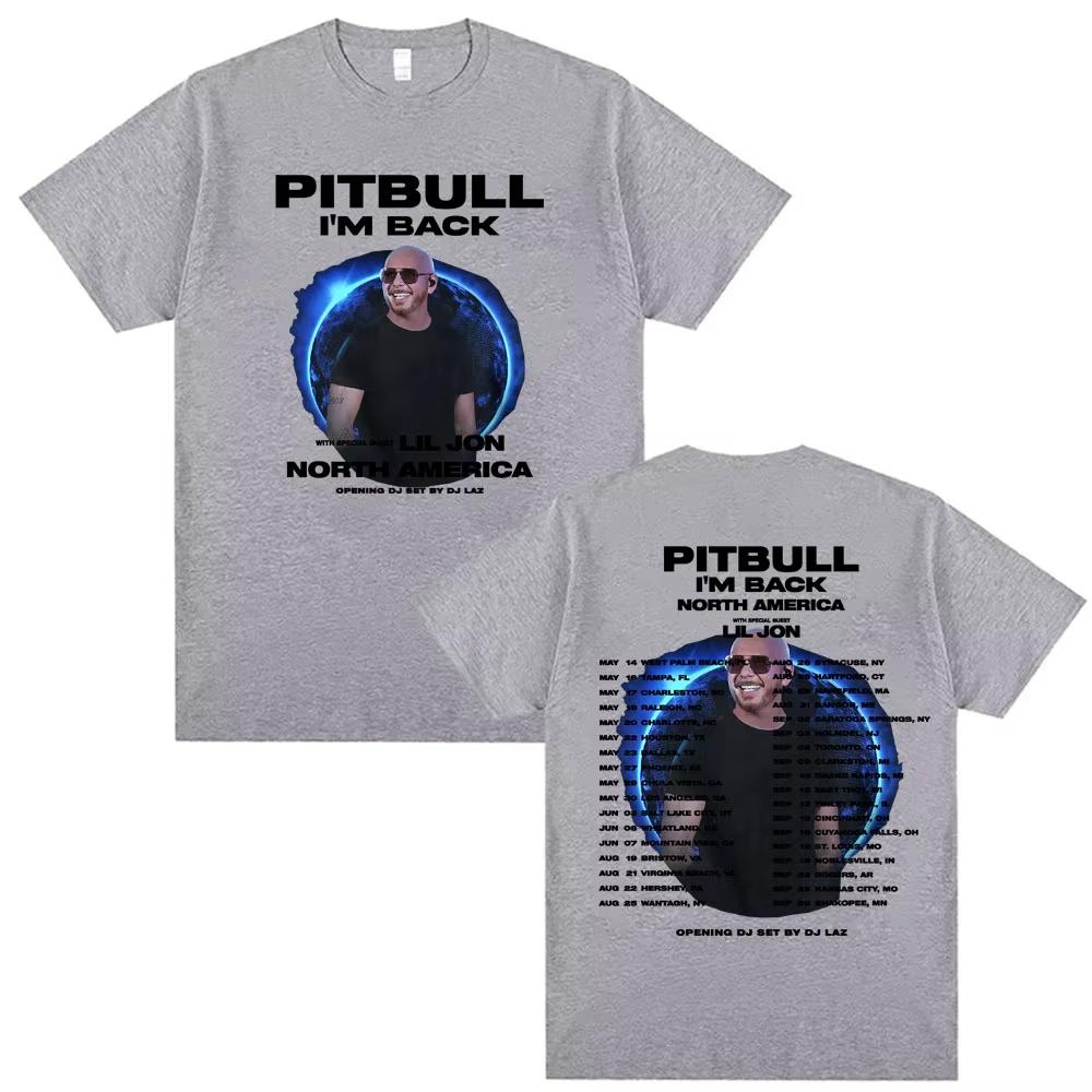 

Pitbull Im Back Tour 2026 North America Concert T Shirt Unisexs Women Fashion Hip Hop Pop Music Tshirts Cotton Tshirt S