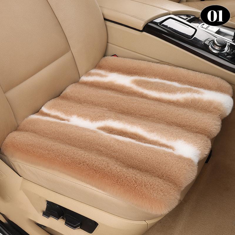 NEW Imitation Wool Universal Car Seat Cover Winter Thickened Warm Plush Auto Pillow Artificial Fur Seat Cushion Interior Fashion