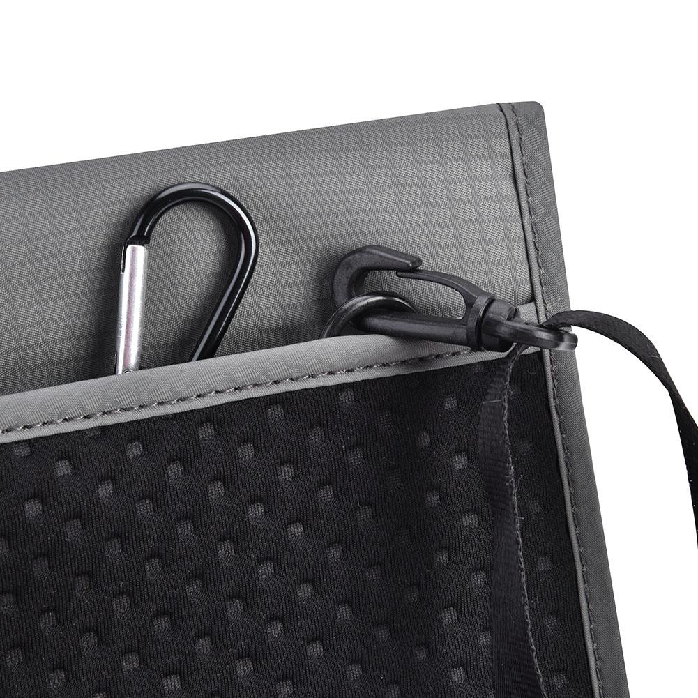 Gray Multi Function Travel Passport Cover Neck Bag Protector Wallet ID Nylon Holder Pouch