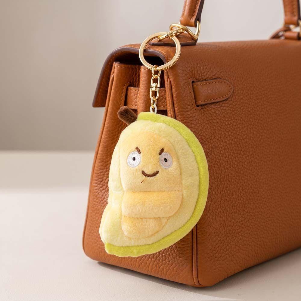 PP Cotton Fruit Durian Pendant Simulation Fruit Durian Plush Keyring  Jewelry Accessories