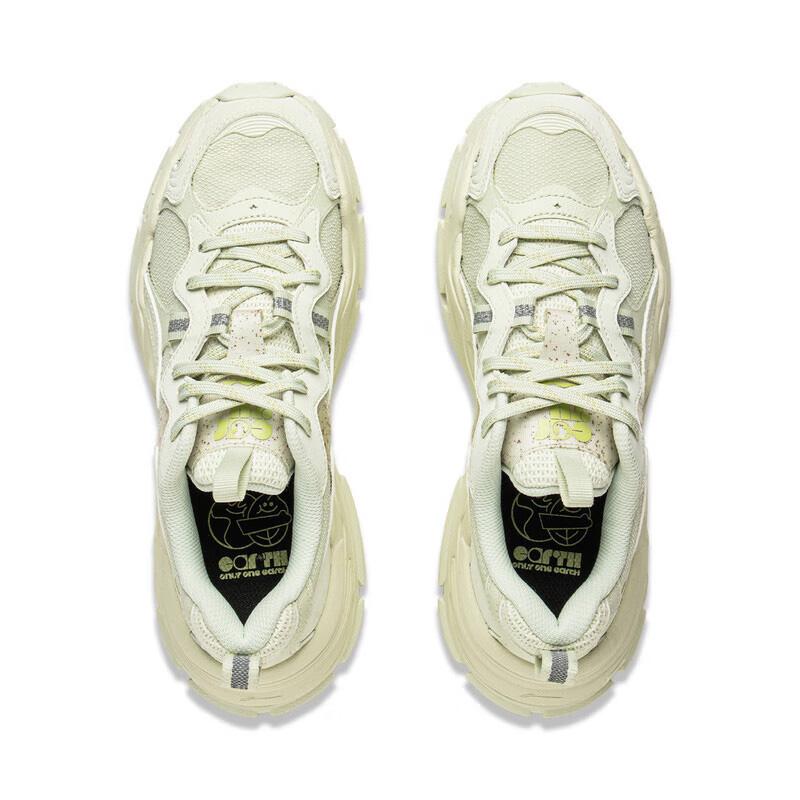 LiNing Disney Toy Story X  Starry Retro Trend Non-Slip Wear-Resistant Low-Top Casual Shoes Women sneaker Light-Green AGCV046-2
