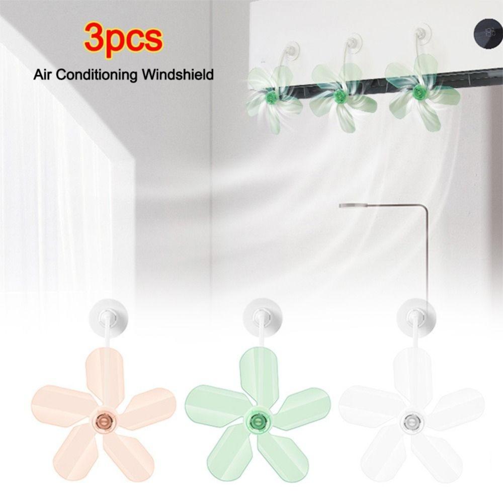 

3Pcs Adjustable Angles Air Conditioning Windshield Anti-direct Hanging Machine Wind Baffle зелений