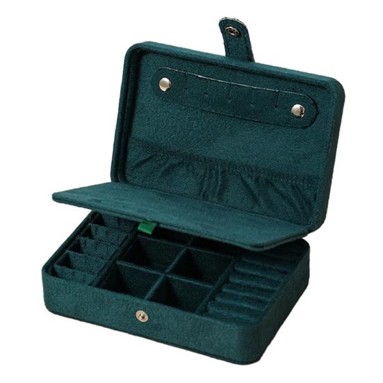 Plush Velvet Jewelry Box Small Travel Jewelry Case Organizer Portable Mini Display Storage Box for Rings Earrings Necklaces