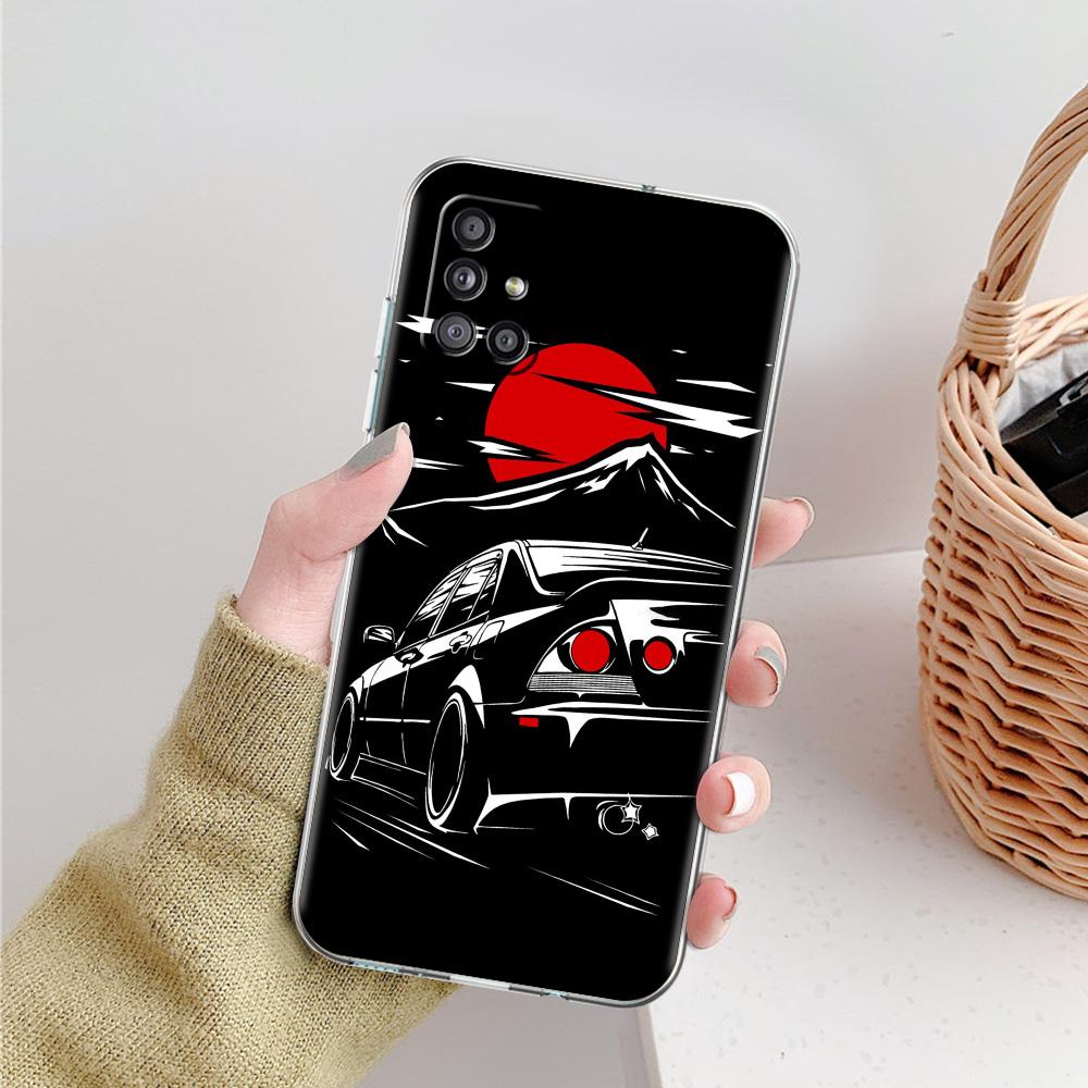 Case For Samsung A15 A13 A35 A55 A51 A71 A41 A31 A21S A03S A05 A17 A23 A25 A33 A53 A73 5G A07 4G Cover Japan JDM Sports Car
