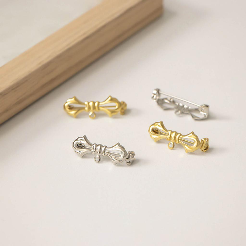 5 Pcs Vintage Elegant All-matched Suit Brooch Pin Niche Design Bowknot Metal Jewelry Accessories Wedding Banquet Gift