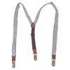Antislip Suspenders for Men with Secure Strong 3 Clip Attachment Formal Pants Elastic Brace for Business Meeting