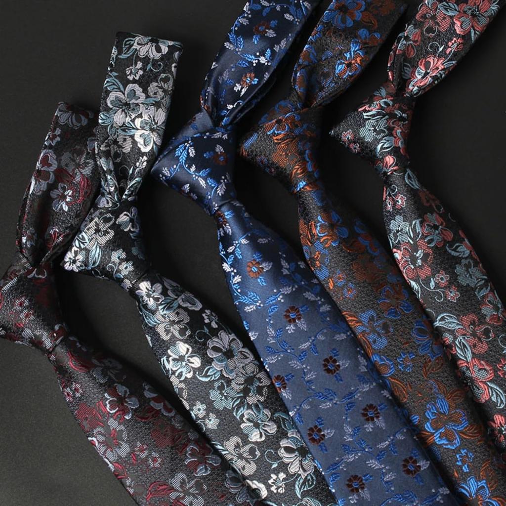 [BUBU Ohana] Narrow Tie, 6cm Blade Width, Business, Formal, Casual, Slim, Smart, Slim Tie for Men, All Seasons (Spring, Summer, Autumn, Winter),